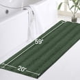 thumbnail image 2 of Super Soft Non Slip Shaggy Microfiber Bath Mat & Rug - Bronze Green (59 x 20), 2 of 4