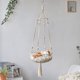 thumbnail image 2 of Hamaca colgante de macramé con borlas para gatos, cesta tejida a mano, cama columpio para gatos, casa para gatos para ventana interior, 2 of 7