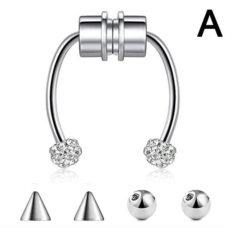 Magnetic Horseshoe Nose Rings Steel Faux Septum Rings Fake