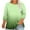 Green, variant on Womens Summer Plus Size Tops 3/4 Sleeve Crew Neck Gradient Color T Shirts Casual Workout Basic Tees Clothes