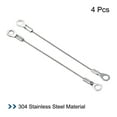thumbnail image 3 of Unique Bargains 1.5mmx10cm Stainless Steel Lanyard Cable Eyelets Ended Wire Rope 4 Pack, 3 of 5