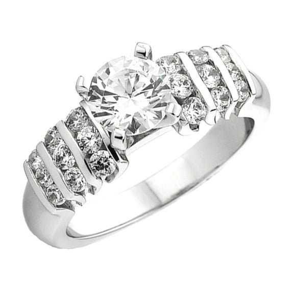 Dazzlingrock Collection 0.50 Carat (Ctw) 14k Round Diamond Ladies Semi Mount Bridal Ring Engagement 1/2 Ct (No Center Stone), White Gold, Size 7