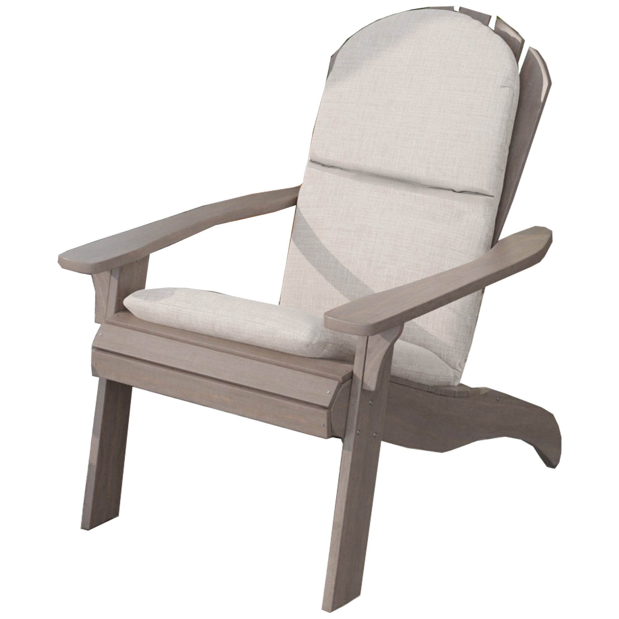 Mainstays Solid Outdoor Adirondack Chair Cushion, Beige, 18" x 50"
