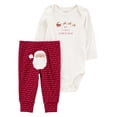 thumbnail image 1 of Conjunto Carter's Child of Mine Unisex 2 Piezas con Estampado Navideño Talla 0-3 Meses Beige, 1 of 4