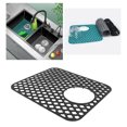thumbnail image 1 of Silicone Sink Mat With Side Drain Hole, Non Slip Scratch Easy Maintenance Sink Grid For Kitchen Home, Durable Food Mat, 1 of 8