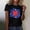 Black, variant on Womens Tshirts Uk National Day Print Short Sleeve Crewneck Tee Daily Womens Tees Blue M