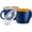 Navy/Pumpkin, variant on Kook 25-Oz Soup Cup Travel Mug with Handle & Microwave Lid, Set of 2 Blueberry & Orange