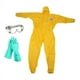 thumbnail image 5 of Mono de protección,Monos de protección química para hombres impermeables,Trajes cómodos con capucha Cremallera Cintura elástica,Mono con capucha de polipropileno para uso 3XL con guantes, 5 of 9