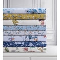 thumbnail image 3 of Azores Home Organic Cotton Sateen 300 Thread Count Deep Pocket Sheet Set Isabella Blue-Grey Twin, 3 of 5