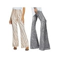 thumbnail image 5 of Seyurigaoka Women Juniors Fashion Flare Pants, Vintage Sparkle Sequined Wide Leg Long Trousers, 5 of 6