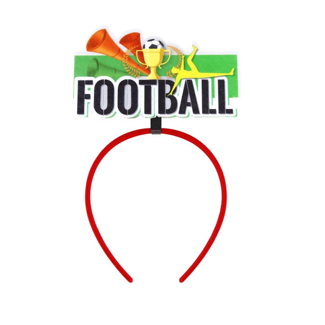 Diadema para aficionados al fútbol: diseño temático, cómoda, antideslizante y duradera; ideal para días de partido, fiestas, estadios y decoraciones de tailgate