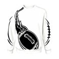 thumbnail image 3 of Rugby Shirt Women Football Sweatshirts Long Sleeve Crew Neck Sports Athletic Gym Football Team Sports Mom Must Have Tunic Tops Cozy Outfits Weekend Soccer Football Season Shirts Gift Black, 3 of 4
