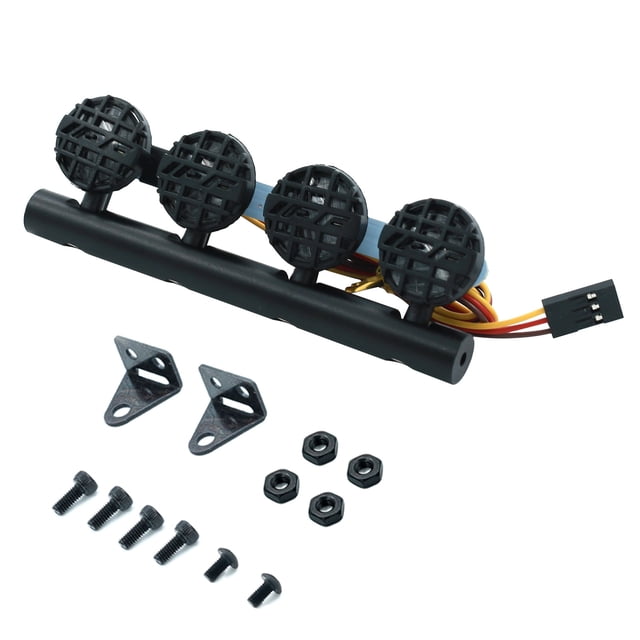 Modelo lámpara material Luz LED para coche Remote Control 4 piezas reemplazo de luces para 1/10 Axial SCX10 90046 Remote Control4WD D90 KM2 Abanopi Modelo lámpara material