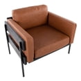 thumbnail image 6 of LumiSource Kari Farmhouse Accent Chair, Camel/Black, 6 of 8