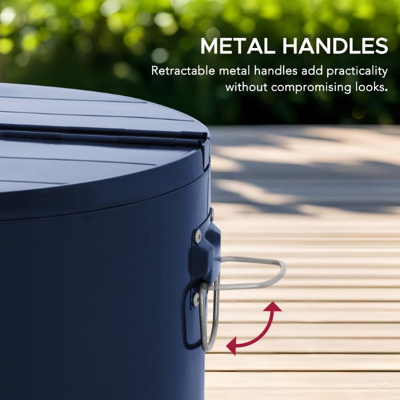 Sunjoy Outdoor Cooler Cart,60 Quart Rooling Ice Chest Cooler Cart, Portable Patio Party Bar Drink Cooler Cart, Beverage Bar with Bottle Opener and Shelf, Blue