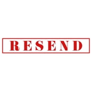 Printtoo Resend Self Inking Rubber Stamp Pre-Inked Office Stamp- Home Office Business Stationery, Red- 42 x 9 mm
