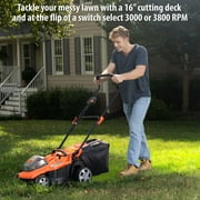 Deco Home Cordless Lawn Mower, 16-Inch Deck, 40V Rechargeable Battery, 45L Grass Bag, Side Chute Included, 7 Adjustable Cut Heights 1