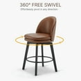 thumbnail image 5 of CHITA Upholstered Swivel Counter Height Bar Stools Set of 2, 5 of 9