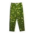 thumbnail image 4 of Goofa Green Glitter Sparkle Printed Soft Pajama Pants for Women, Wide Leg Comfy Casual Lounge Yoga Pants-Medium, 4 of 9