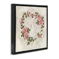 thumbnail image 2 of Stupell Industries Cottage Garden Heart Wreath Black Floating Frame Canvas Art, 18 x 18, by Sally Swatland, 2 of 7