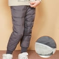 thumbnail image 4 of Godderr Kids Toddler Snow Pants Winter Puffer Pants for Boys Girls,2-15Y Teen Boys Girls Thick Warm down Ski Trouser Sweat Pants Baby Cotton down Snowpants, 4 of 8