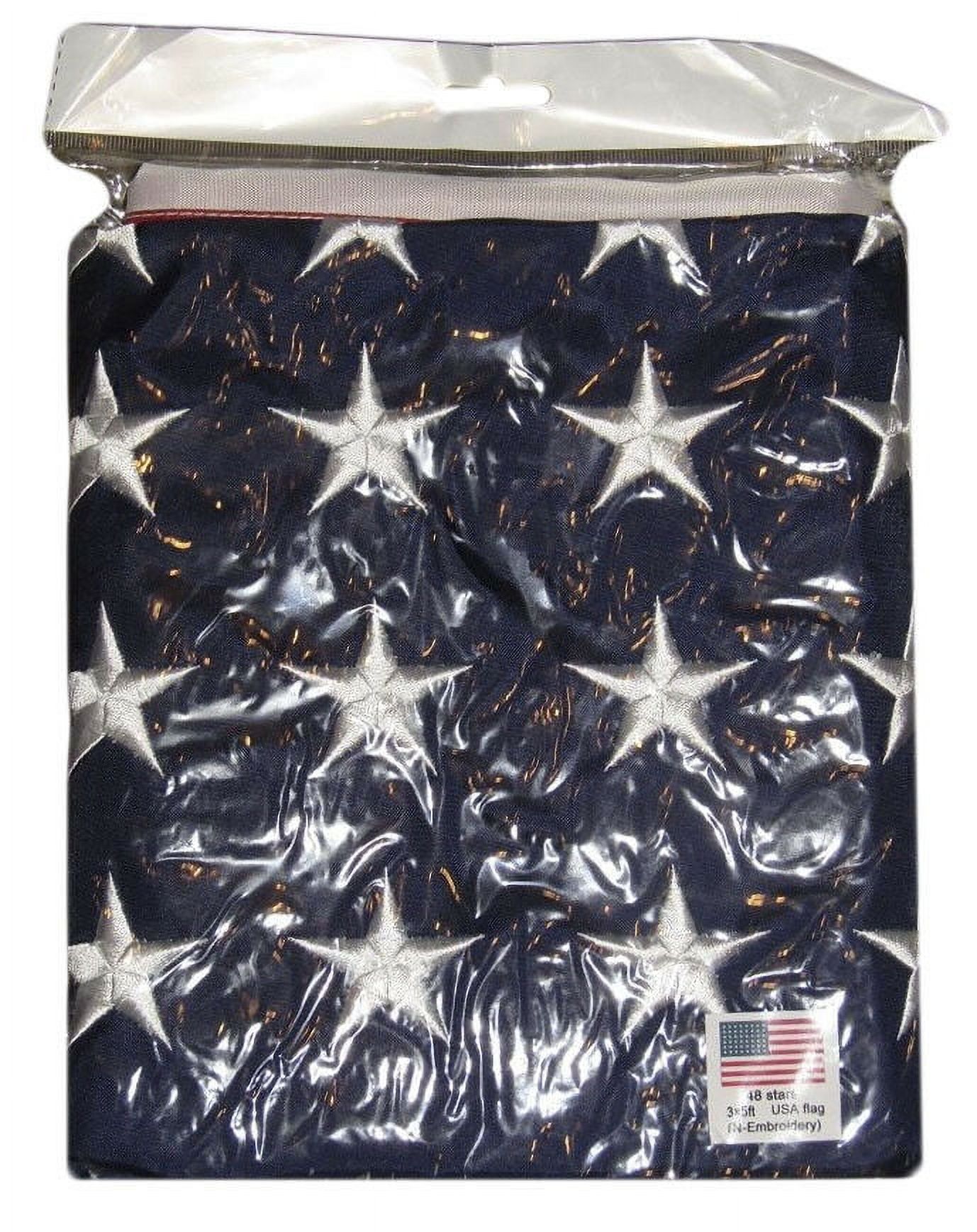 3x5 Embroidered USA American 48 Star Sewn Nylon Flag Stars 3'x5' Old Glory 210D