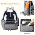 thumbnail image 3 of Mochila para gatos YUNLINLI, transpirable, gris burbuja, 9 kg, 3 of 6