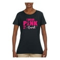 thumbnail image 2 of I Wear Pink for My Aunt Survivor Awareness Womens Graphic T-Shirt, Black, 2XL, 2 of 3