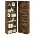 thumbnail image 4 of Furinno JAYA Set of 2 6-Tier Bookshelf 9.5 x 24.6 x 71 in Amber Pine, 4 of 5