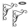 thumbnail image 3 of Advancent Paquete de 2 soportes de cesta colgante de Metal, montaje en pared para el hogar, interior, exterior, jardín, césped, patio trasero, Jardín y Patio Bladeren, 3 of 6