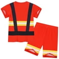 thumbnail image 2 of WIBACKER Boys 3D Fireman Suit Printed Pajamas Short Sleeves 2-Piece Toddler PJs Set Kid Sleepwear Summer Comfy Jammies, 2 of 6