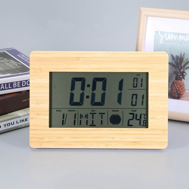 Reloj digital LCD, alarma de pared digital LCD Reloj despertador con repetición Diseño revolucionario