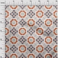 thumbnail image 2 of oneOone Cotton Silk Orange Fabric Artistic Flower & Shapes Geometric Sewing Fabric By The Yard Printed Diy Clothing Sewing Supplies 42 Inch Wide, 2 of 4