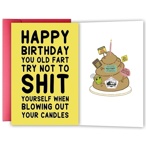 Tarjeta de cumpleaños YIWANSIN, divertida, irreverente y humorística