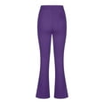 thumbnail image 6 of Gmluru Women's Pants Sports Casual Solid-Color Loose And Tight Waist Button Side Pocket Tight with Slit Cuffs Yoga Trousers Purple S-2XL, 6 of 7