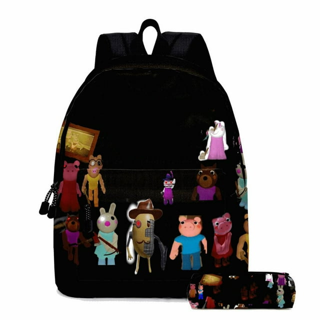 Juego de mochilas para chico, mochila de juego de dibujos animados con estuche para lápices para la escuela, viajes al aire libre, Camping, Picnic, regalo de cumpleaños y Navidad, 2 uds.