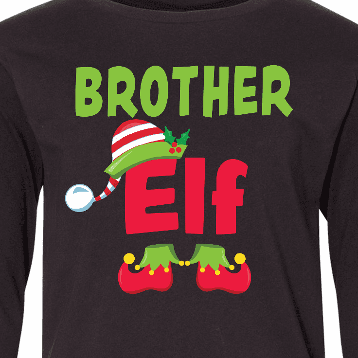 Inktastic Christmas Brother Elf Long Sleeve Youth T-Shirt