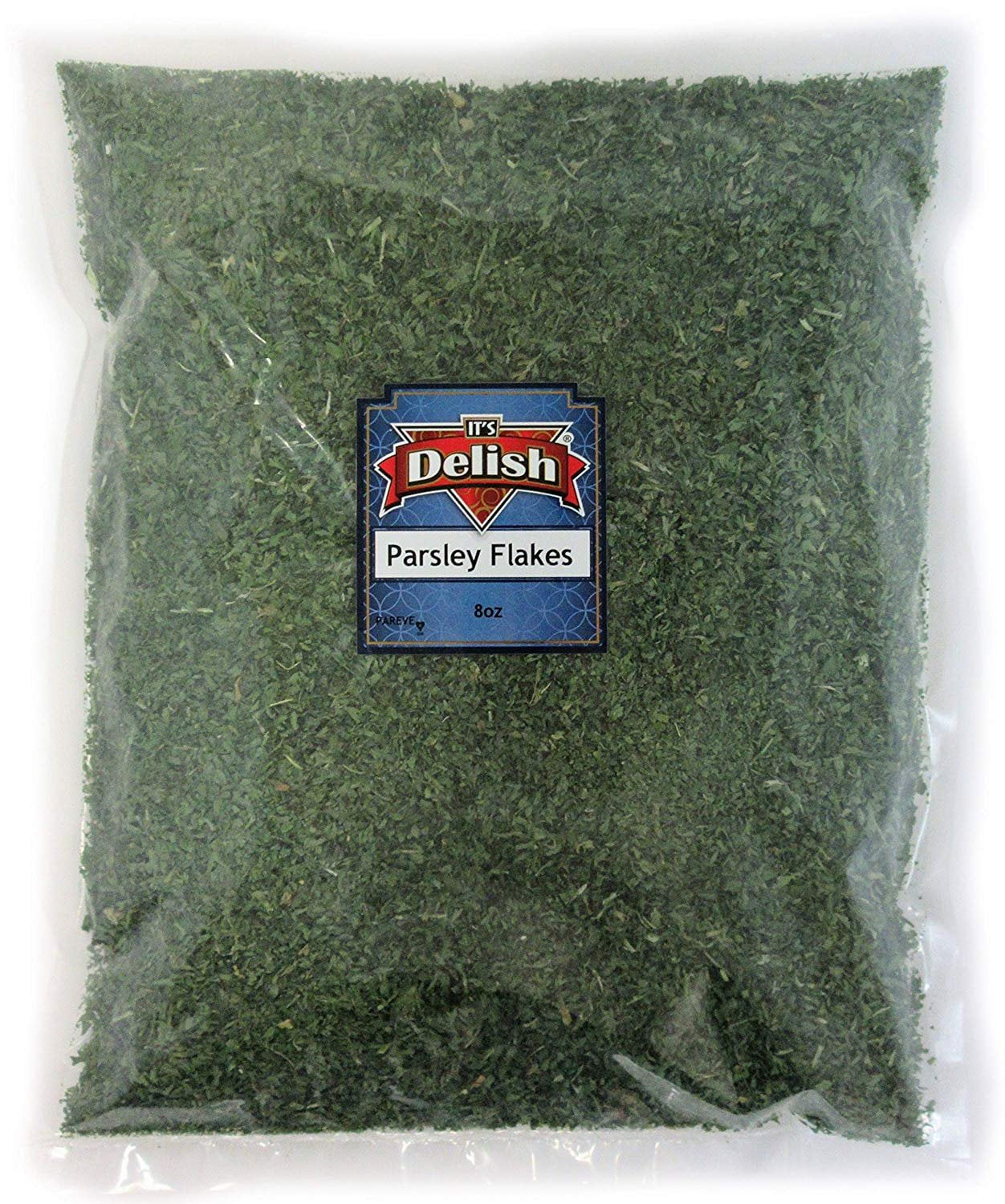 Dried Parsley Flakes All Natural by Its Delish, 8 Oz Bag
