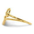 thumbnail image 4 of 14K Yellow Gold Ring Band Toe Double Heart, Size 6, 4 of 7