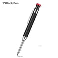 thumbnail image 1 of Metal Solid Carpenter Pencil Mechanical Pencil Set Built-in Pencil Sharpener with Refill Leads Deep Hole Drawing Marking Tools 1Pcs black pen, 1 of 6
