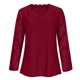 thumbnail image 5 of Encaje Manga Larga Tops para las Mujeres Más Tamaño V-Cuello Sólido Casual Blusa, Suave Suéter de Poliéster, Primavera de Uso Diario, 5 of 8