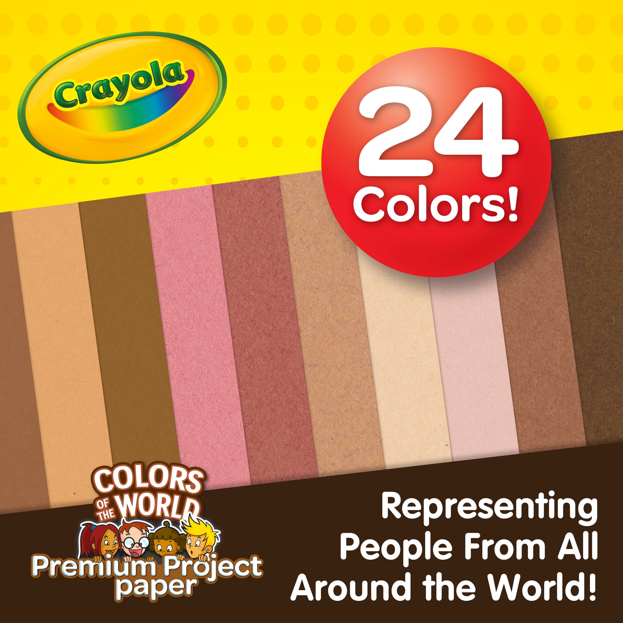 Crayola Construction Paper in Colors of the World, 8.5” x 11”, 24 Colors,  Craft Supplies, 48 Pgs, Child - Walmart.com