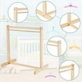 thumbnail image 2 of 11 Pcs Doll Garment Rack with Wooden Dolls Clothes Hanger 11.8 Inches Doll Closet Mini Doll Clothes Hangers Doll Wardrobe Furniture Accessories for Dollhouse Supplies, 2 of 7