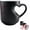 Black(1pc), variant on Heart-Shaped Color Changing Magic Ceramic Mug Funny Color Changing Coffee Cup with Handle That Reveals Surprise Design When Filled with Hot Beverage Romantic Gift for Couples