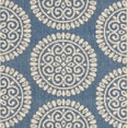 thumbnail image 6 of SAFAVIEH Outdoor LND176M Linden Collection Blue / Creme Rug, 6 of 7