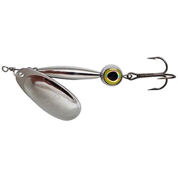 Thundermist Lure EyeNo.1-S-S-SIL 0.75 oz No.1 Stingeye Spinner Fishing Lure, Silver & Black