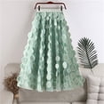 thumbnail image 2 of Bibifish Womens Tulle Skirts Polka Dot Black Mesh Skirts Midi A-Line Skirts High Waist Slim Fit Skirts Party Wedding Flared A Line Midi Skirts, 2 of 3