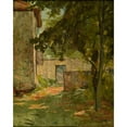 thumbnail image 2 of Eugène Baudin 12x14 Black Ornate Wood Framed Double Matted Museum Art Print Titled: Farm Entrance to Vezeronce by Morestel (Isere) (1896), 2 of 5