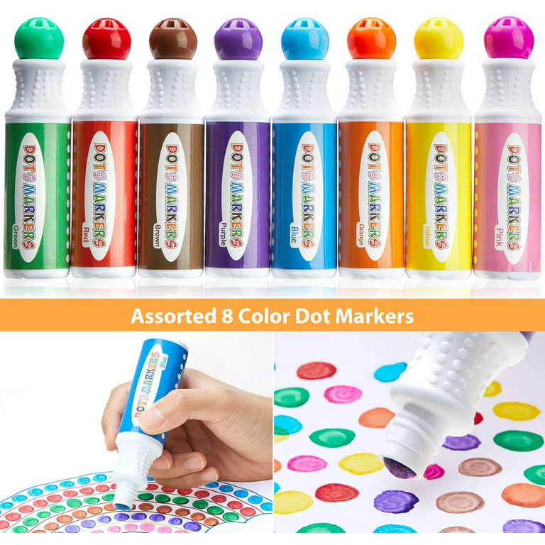 8 Colors Paint Marker (40 ml, 1.41 oz.) with a Blank 30 Pages