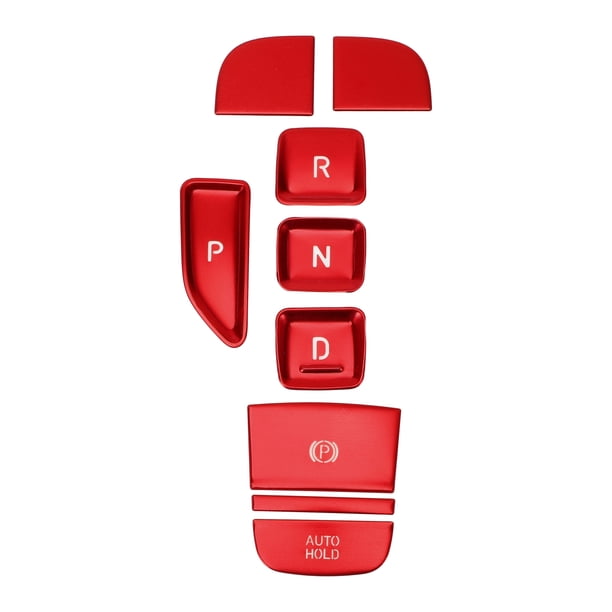 Pegatinas de panel de cambio de marcha para botón de freno de mano y freno de estacionamiento para Hyundai Tucson 2022 2023, botón P AUTO HOLD, 1 juego rojo